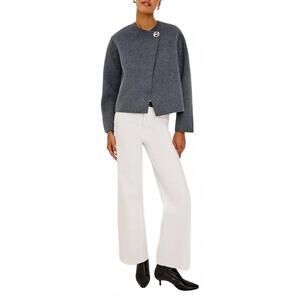 NEW RAILS ronda wool-blend jacket in heather charcoal